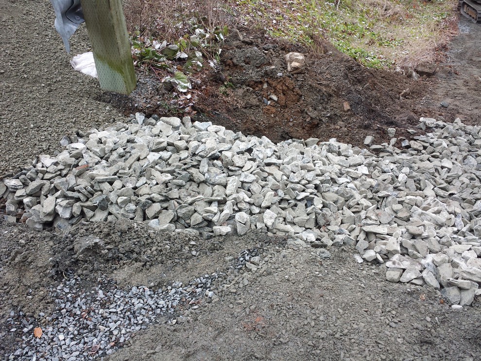 Gravel Driveway with French Drain - Traditional - Landscape - Other ...