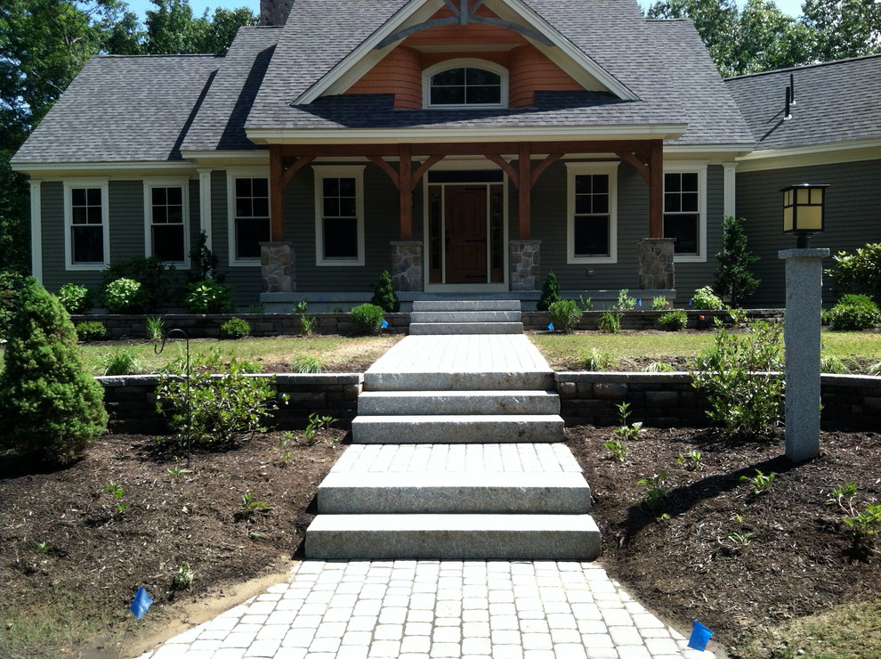 This is an example of a modern landscaping in Portland Maine.