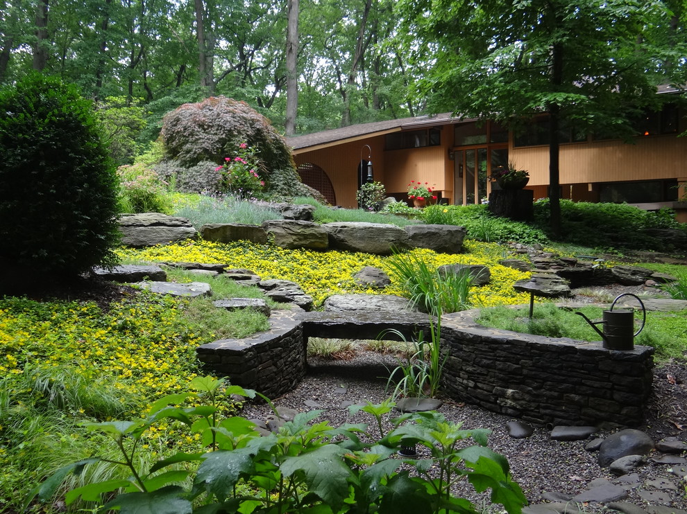 ワシントンD.C.にあるアジアンスタイルのおしゃれな庭の写真