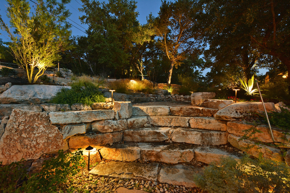 Hill Country Rustic Elegance Rustic Landscape Austin by