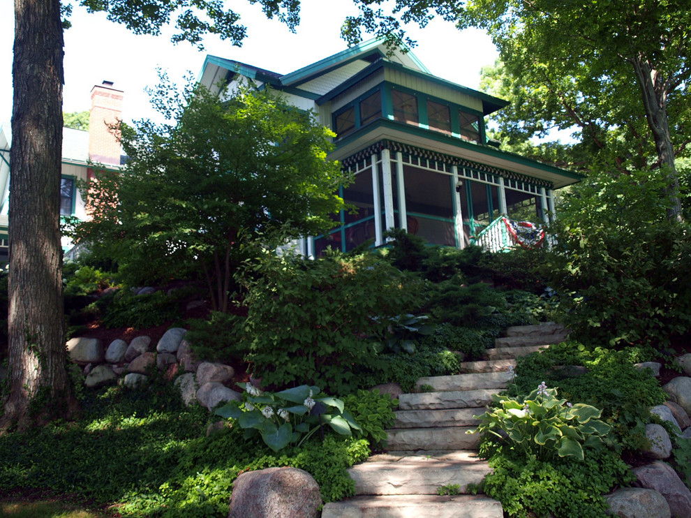 Hillside Stone Steps - Traditional - Landscape - Chicago - by James ...
