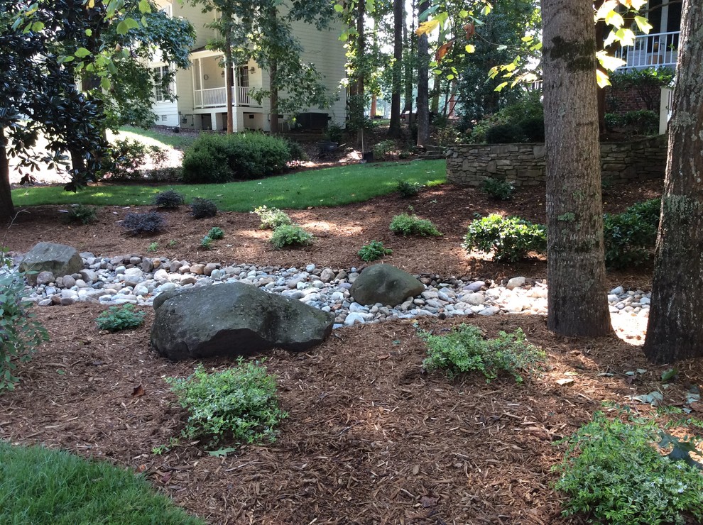 Holly Springs River Rock Creekbed - Drainage Mitigation - Landscape ...