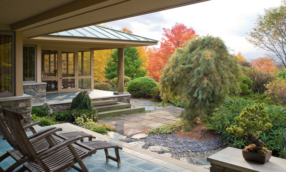 Design ideas for a world-inspired garden for autumn in Burlington.