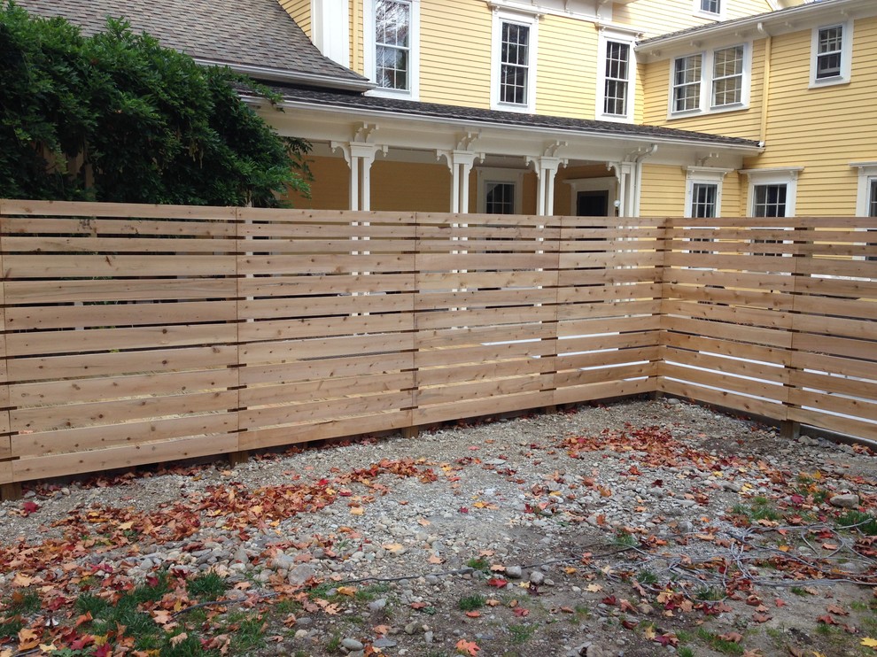 Horizontal boards cedar fences - Modern - Landscape - Boston - by Dream ...