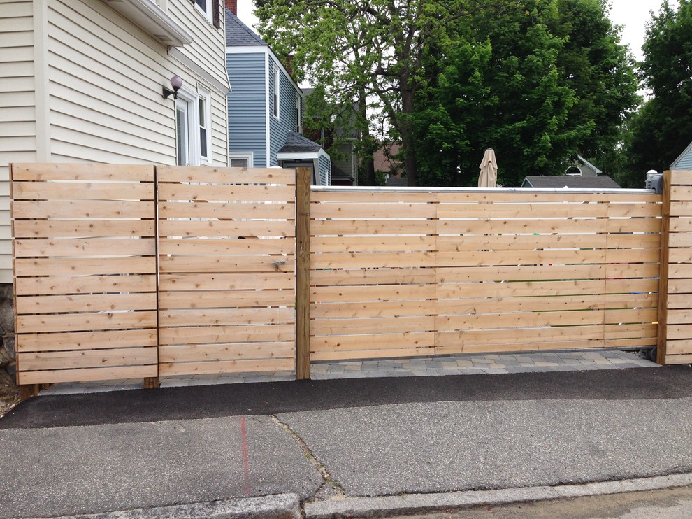 Horizontal boards cedar fences - Modern - Landscape - Boston - by Dream ...