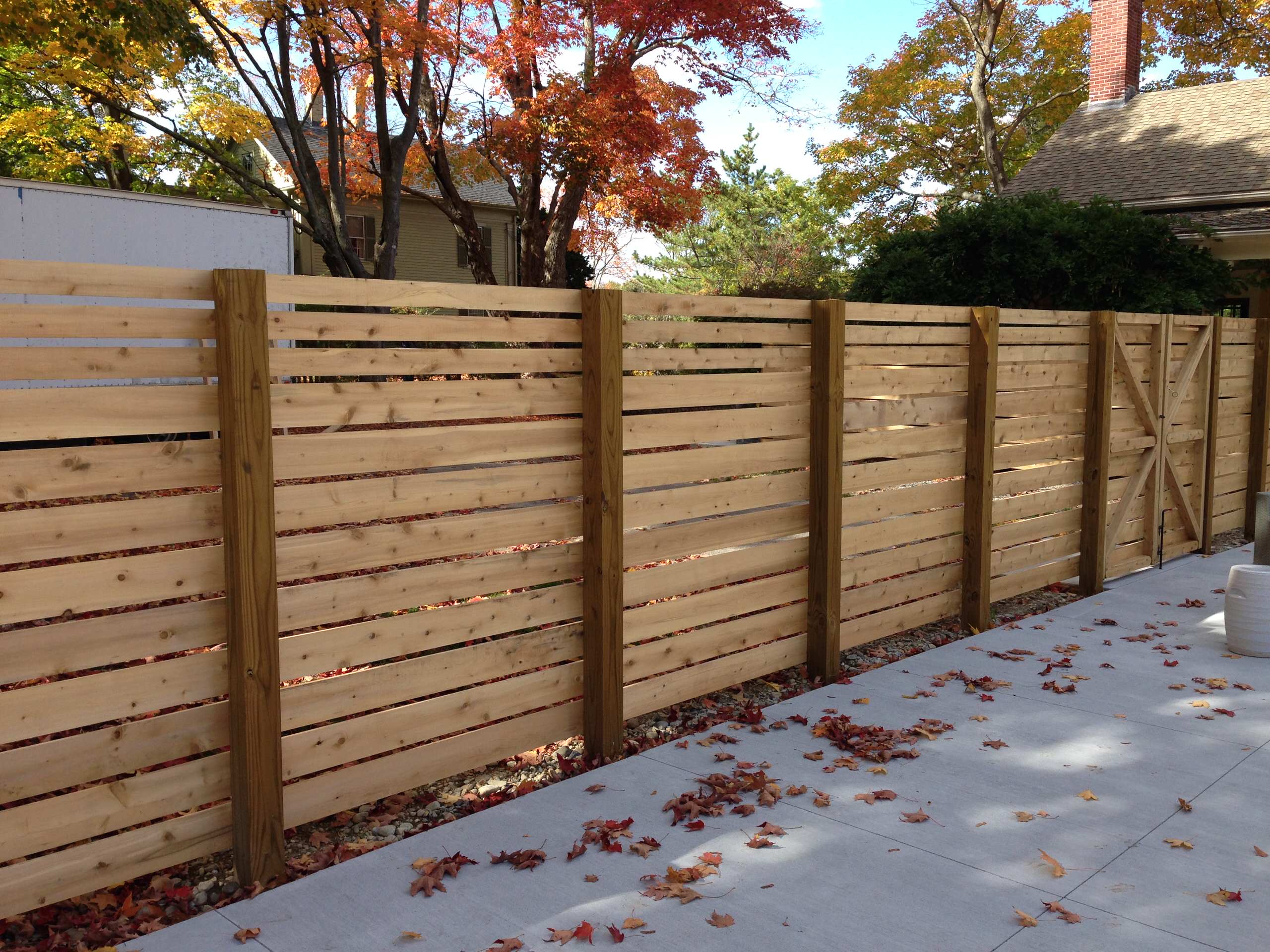 Horizontal Cedar Fence Ideas Houzz