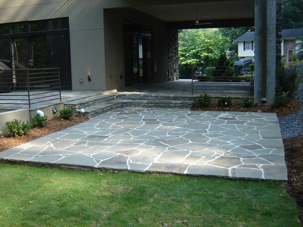 Irregular Bluestone Patio Modern Landscape Atlanta by User Houzz