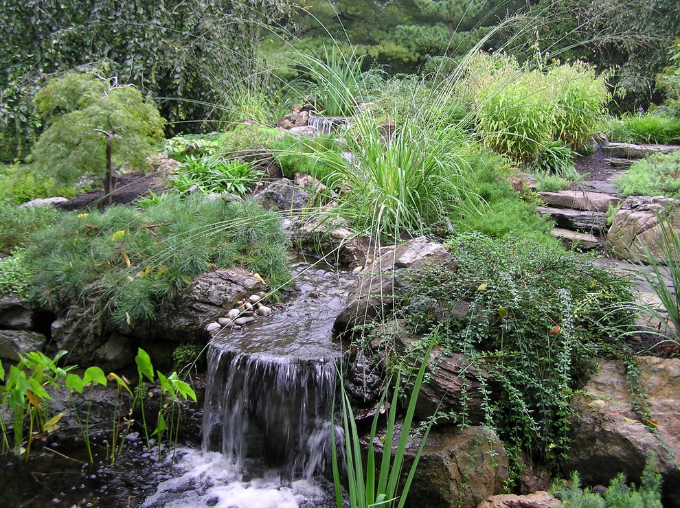 Imagen de jardín asiático con fuente