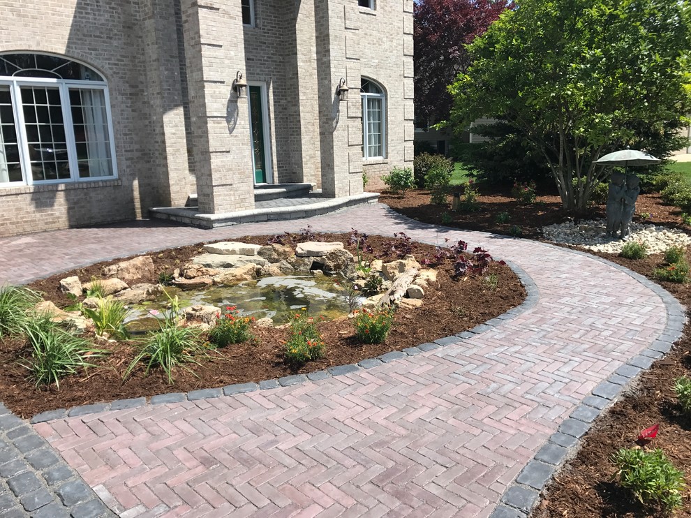Koi Pond and Paver Patio Muskegon MI Contemporary Landscape Grand