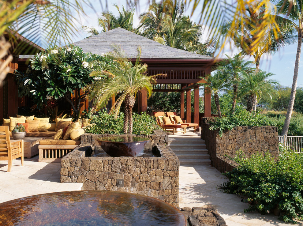 This is an example of a tropical landscaping in Hawaii.
