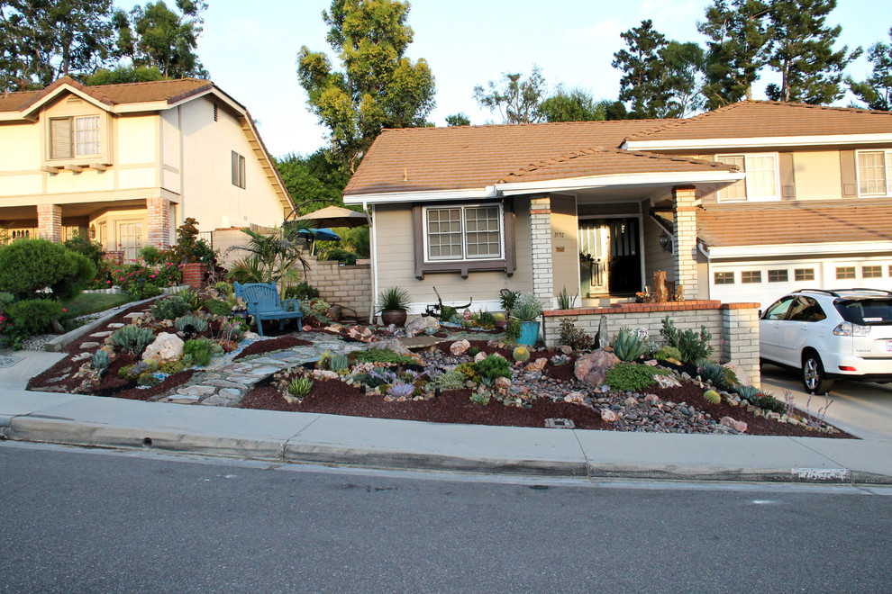 Lake Forest HOA Home Front Yard Remodel with Drought Tolerant Succulent