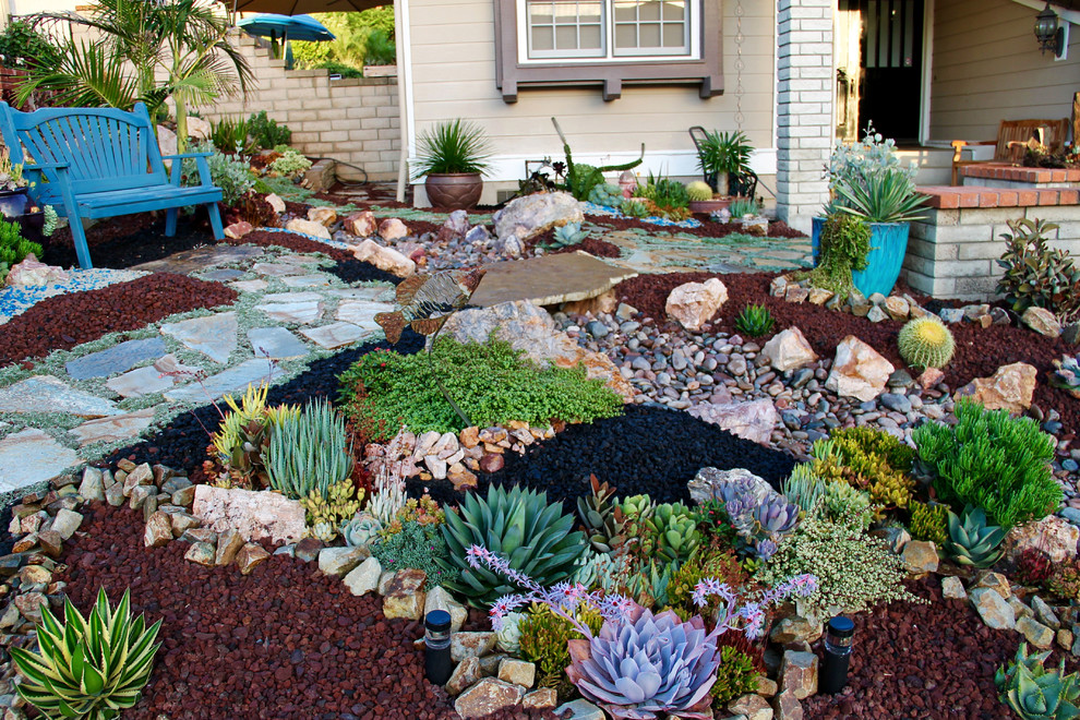 Lake Forest HOA Home Front Yard Remodel with Drought Tolerant Succulent ...