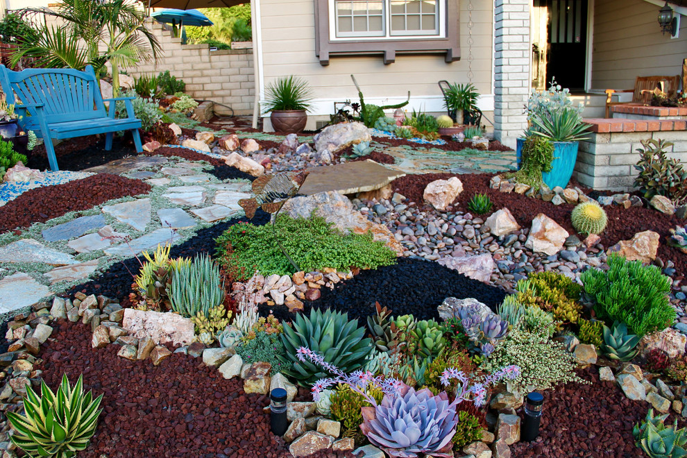 Lake Forest HOA Home Front Yard Remodel with Drought Tolerant Succulent
