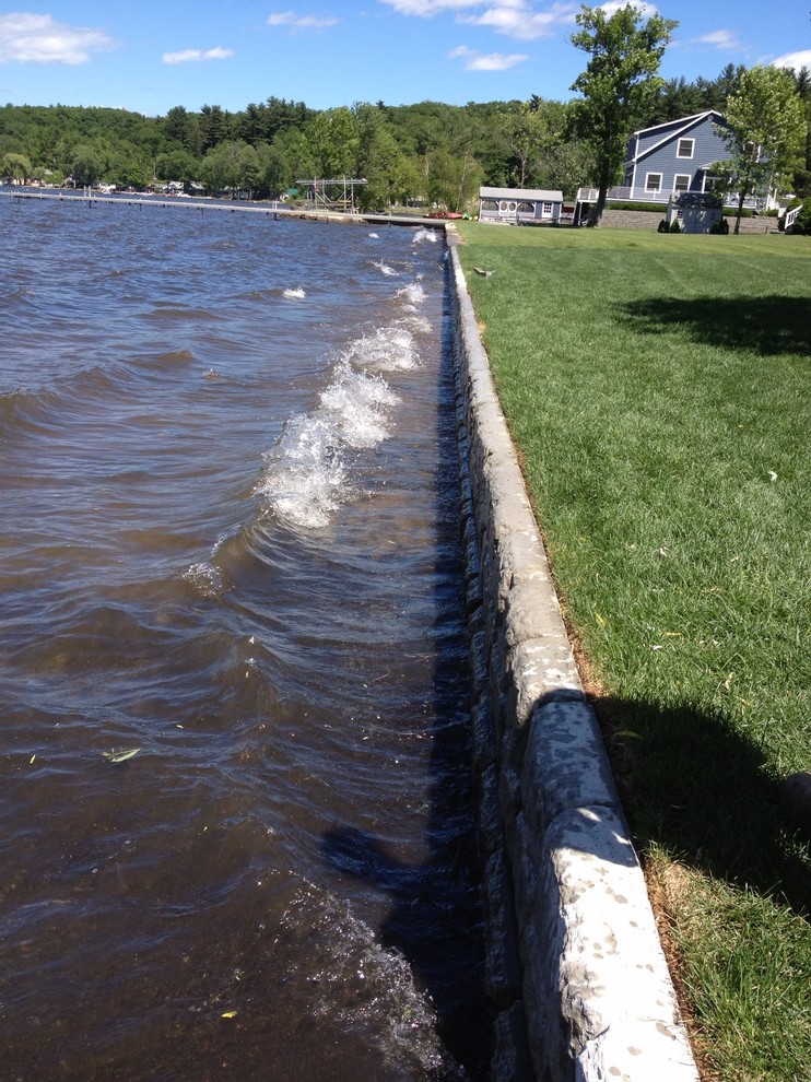 LakeFront Retaining Wall Traditional Landscape Boston by