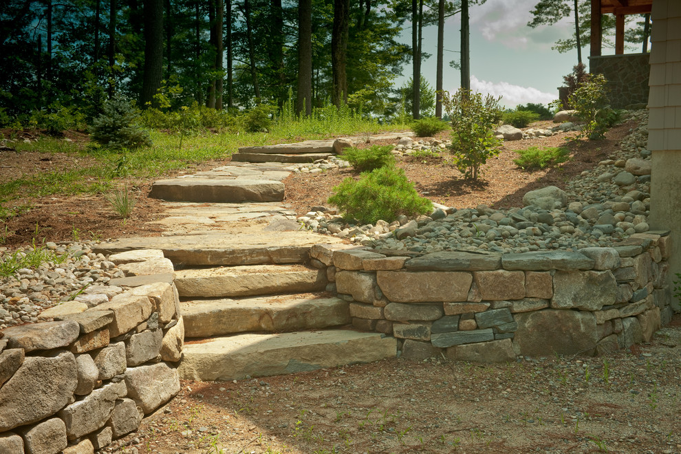 Lakeside landscape Rustic Landscape Portland Maine by Salmon