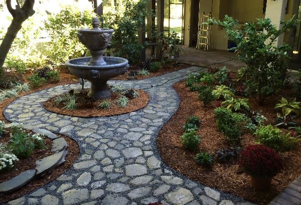 Landscape Design Lake Mary Heathrow Fl lanai water fountain pavers ...