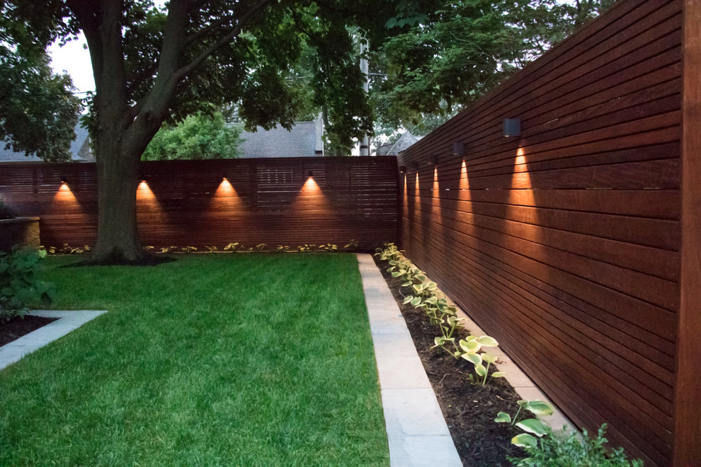 Inspiration for a contemporary side yard landscaping in Toronto.