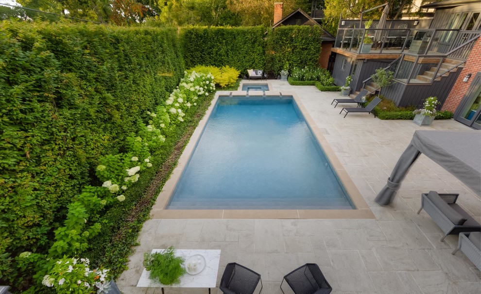 Стильный дизайн: участок и сад на заднем дворе в стиле неоклассика (современная классика) - последний тренд