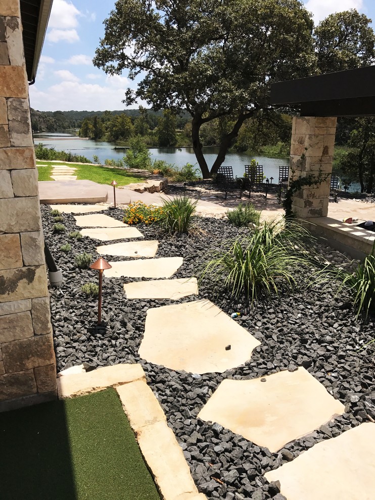 Large Cream Flagstone Slabs Rustic Landscape Other by Four