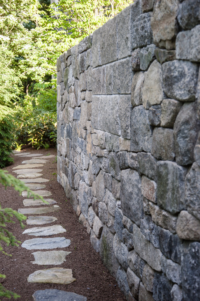 This is an example of a traditional landscaping in Boston.