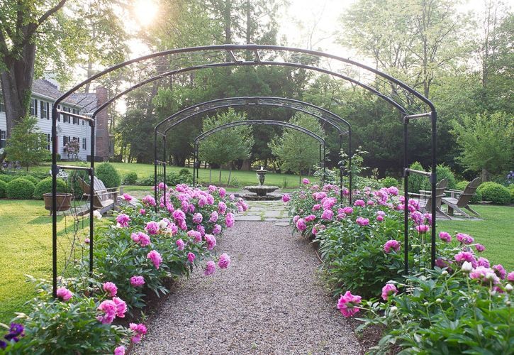 Idées déco pour un grand jardin classique.