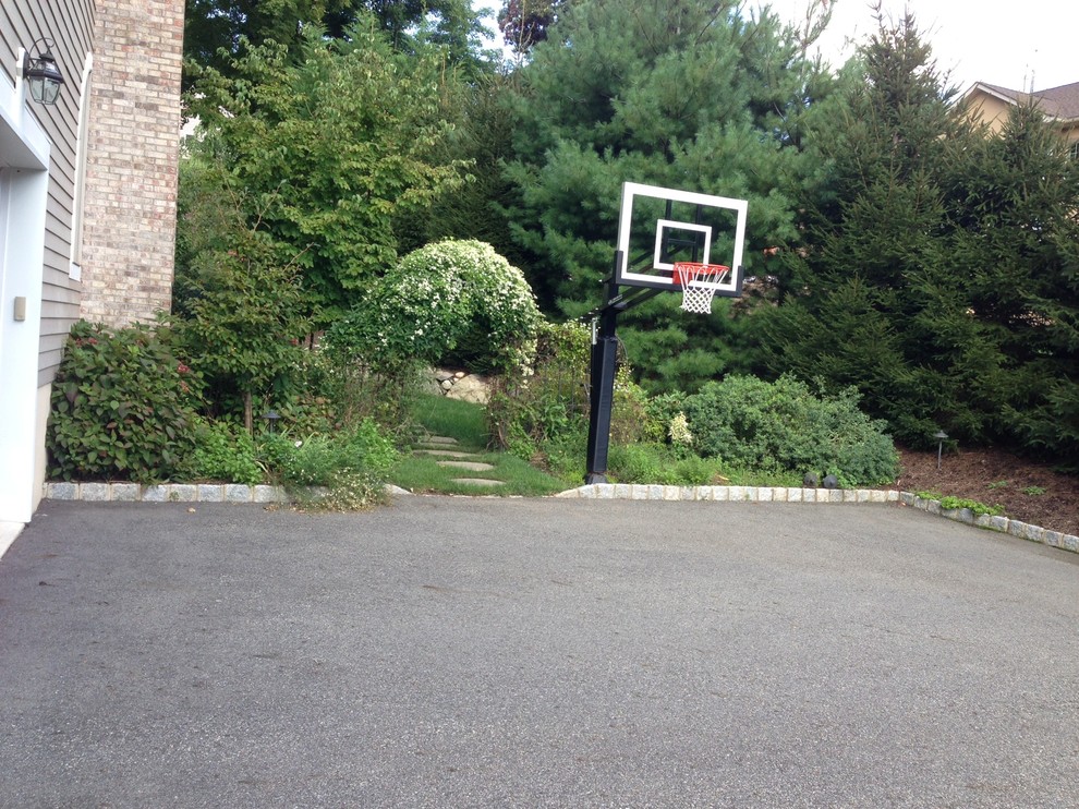 This is an example of a large traditional partial sun side yard outdoor sport court in Philadelphia.