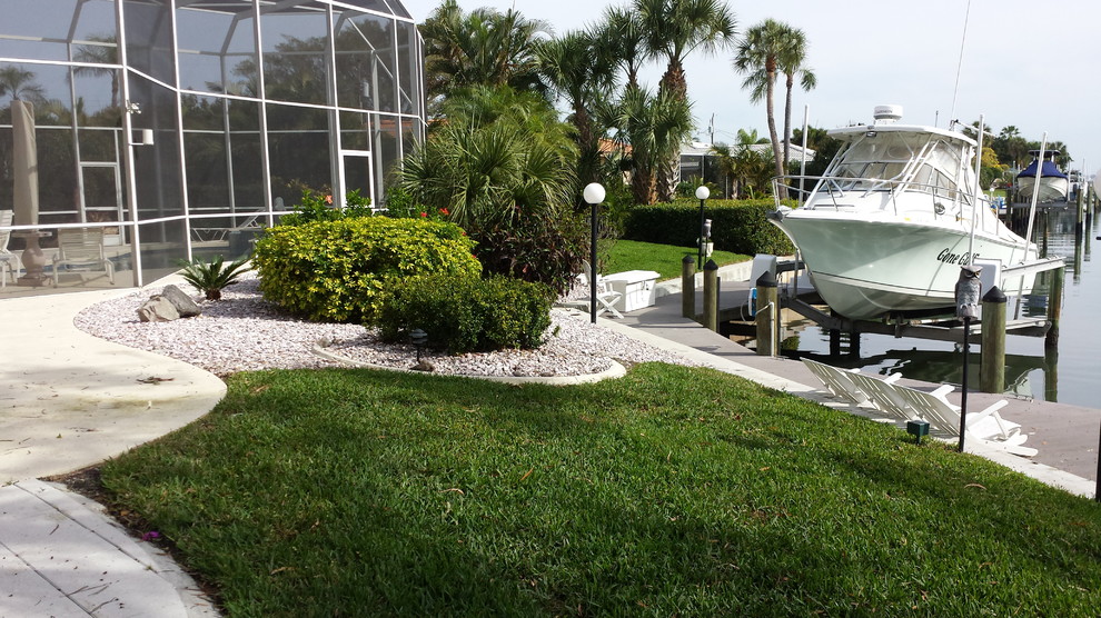 This is an example of a tropical landscaping in Tampa.