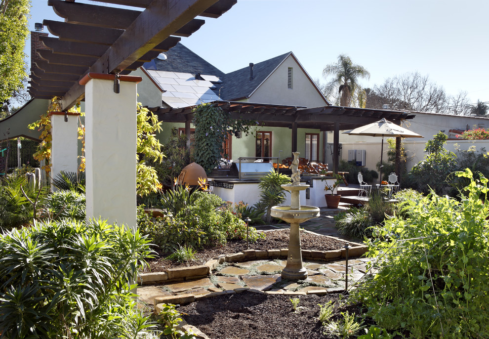 This is an example of a world-inspired garden in Los Angeles.