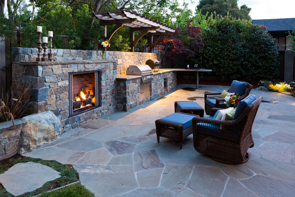 Los Gatos Escape Rustic Patio San Francisco by Lifescape Custom