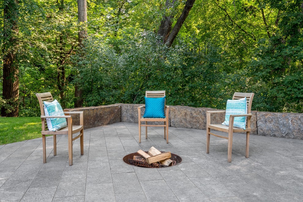 Lower Patio Fire Pit Sleek Patio Design Modern Patio & Landscape