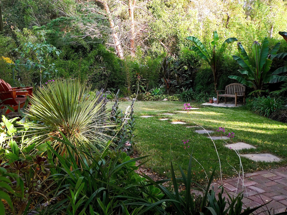 This is an example of a world-inspired garden in Santa Barbara.