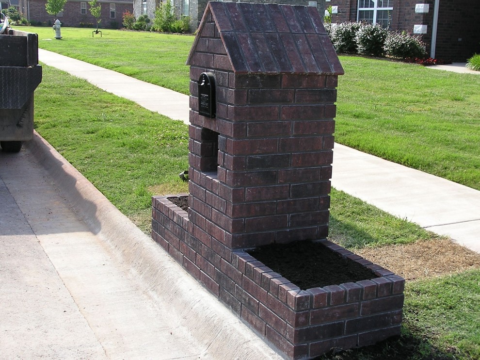 Wonderful faux brick mailbox Mailboxes Traditional Landscape Other By Cedar Masonry Co Houzz