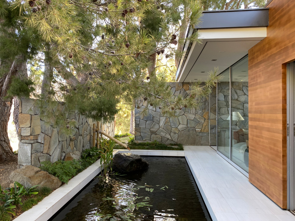 This is an example of a mid-century modern landscaping in Los Angeles.