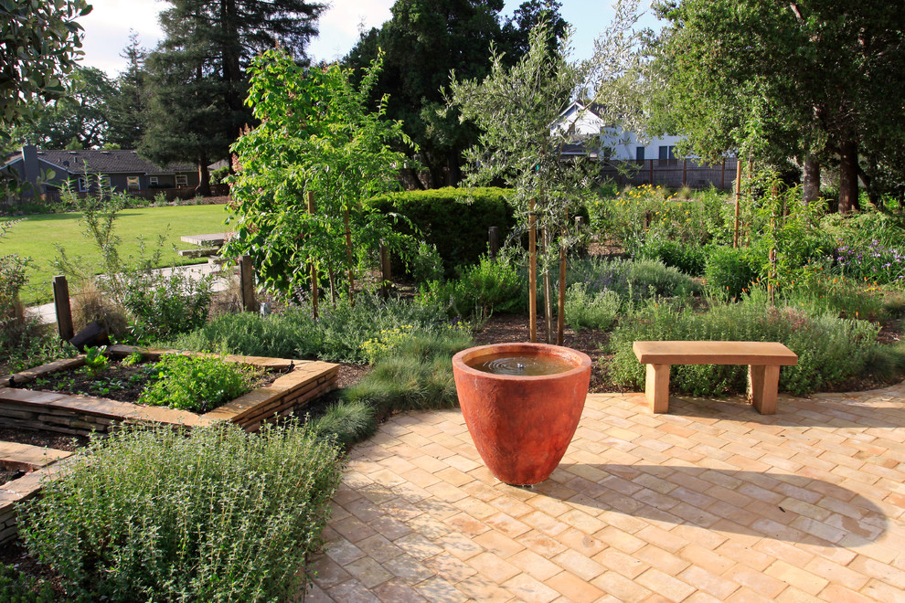 Ispirazione per un orto in giardino minimalista esposto in pieno sole di medie dimensioni e davanti casa con pacciame