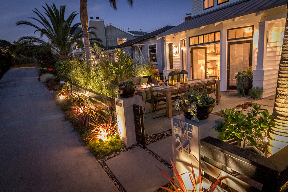 Photo of a contemporary front yard landscaping in Los Angeles.