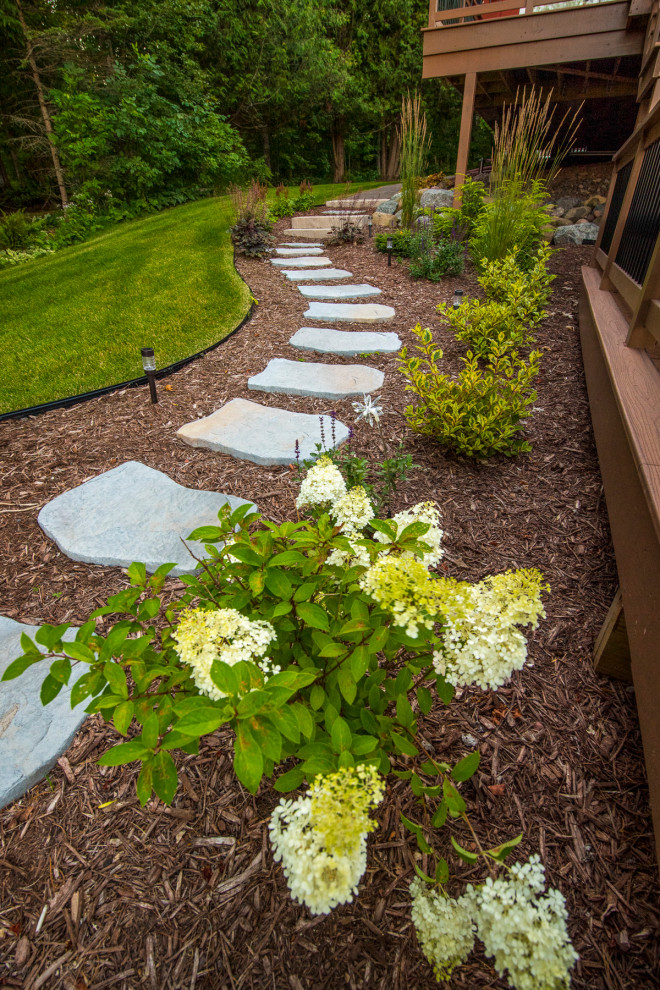 Maple Creek Lake Home stepping stones Rustic Landscape Other