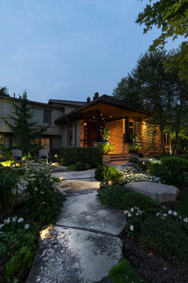 Markham Outdoor Lighting Redesign View After Conscape Rustic