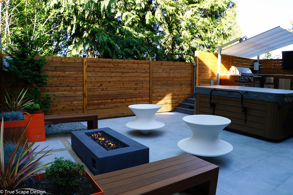 Esempio di un giardino xeriscape minimalista in ombra di medie dimensioni e dietro casa
