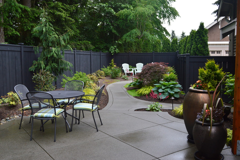 Mercer Island Cut Concrete Patio Landscape Seattle by Sublime