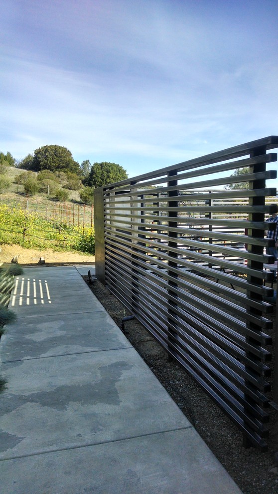 Metal Fence build Modern Landscape San Francisco by Autumn