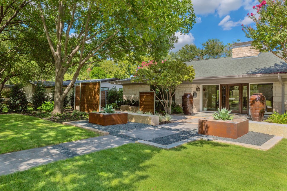 Mid Century Modern Front Landscape Modern Landscape Dallas by