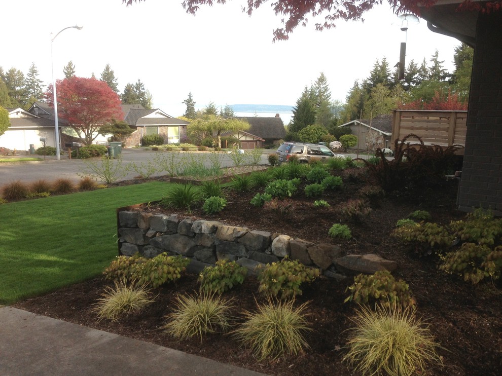 This is an example of a mid-century modern landscaping in Seattle.