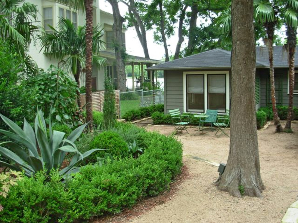 Photo of a mid-century modern landscaping in Houston.