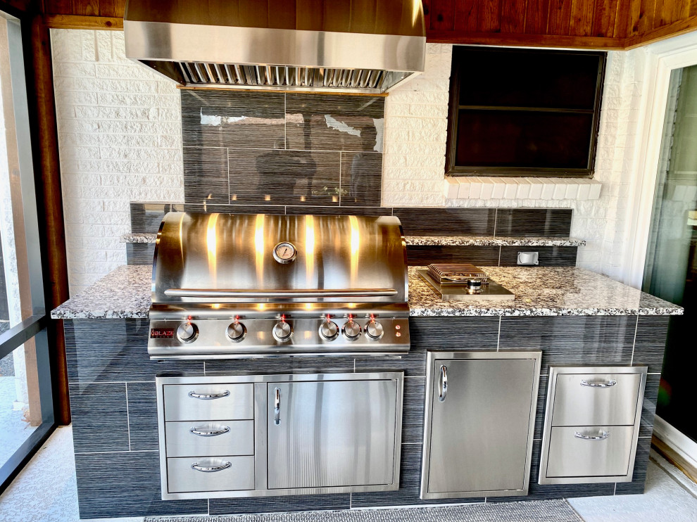 Modern Contemporary Outdoor Kitchen Richardson TX Modern
