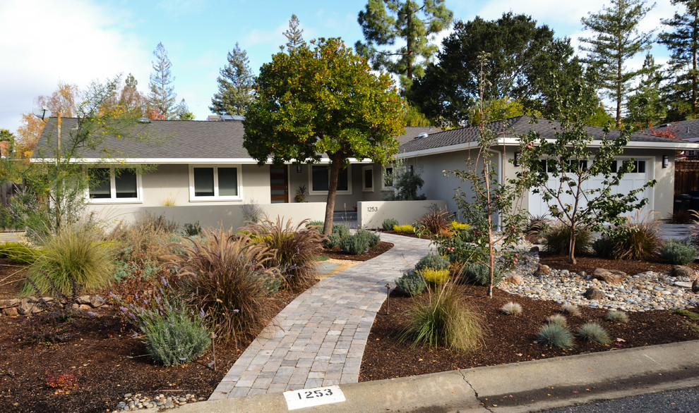 Modern Desert Style: a Water-Wise Front Yard Patio & Garden - Modern