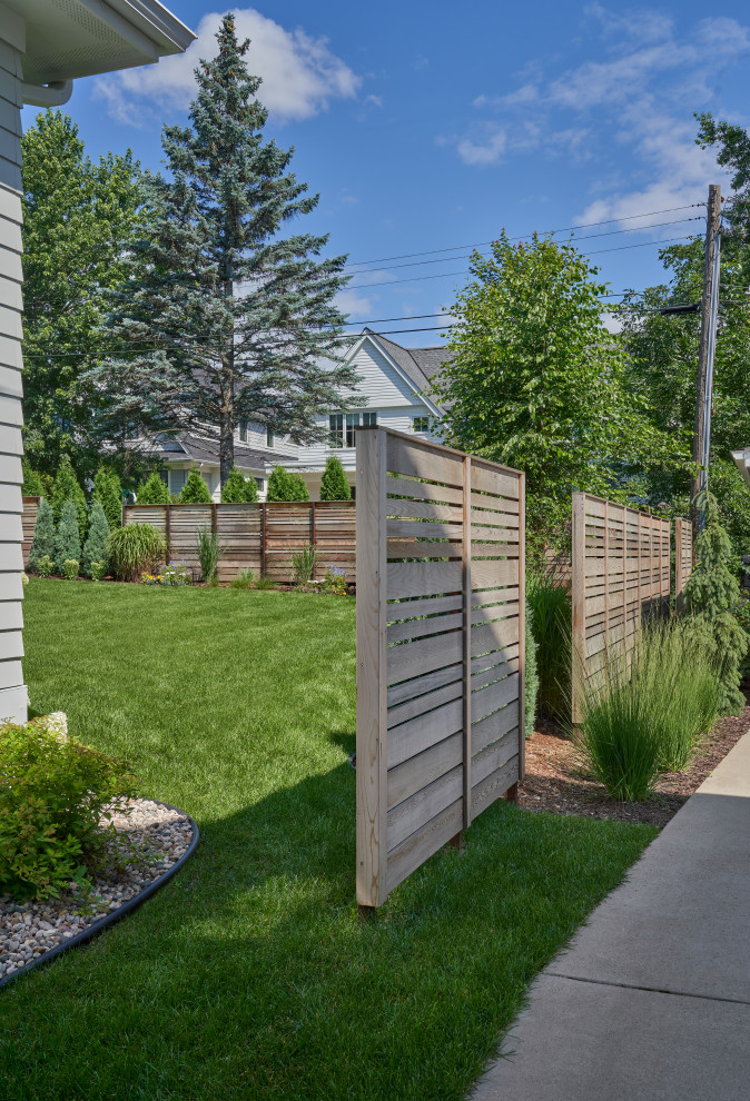 This is an example of a farmhouse landscaping in Minneapolis.