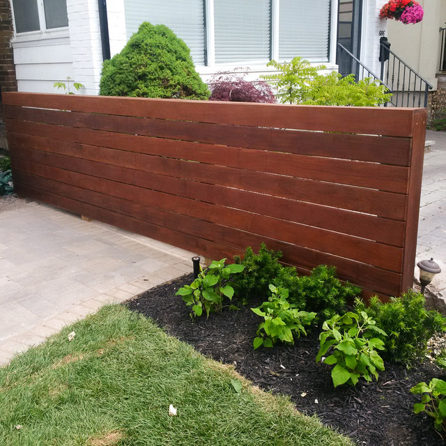 Modern Ipe Hard Wood Privacy Fence Modern Garden Toronto by