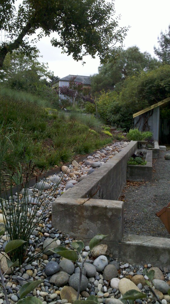 Пример оригинального дизайна: участок и сад в стиле модернизм