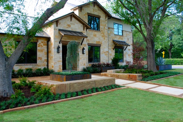 Modern Urban Ranch Style Home, Modern Landscape Design Dallas