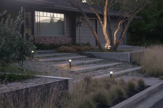 Design ideas for a front yard landscaping in San Francisco.